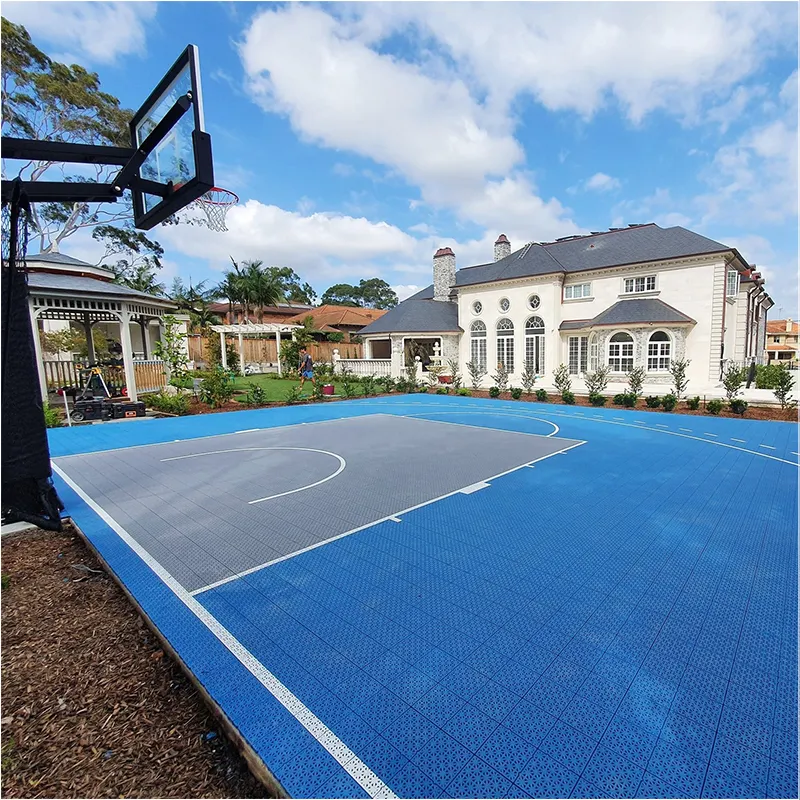 pp material high quality factory price professional outdoor suspended interlocking basketball floor court