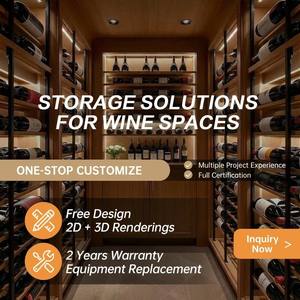 Modern Stainless Steel Wine <b>Cabinets</b> & Cellars with 40-49 Bottles Capacity for Fine Wines Restaurants <b>Bars</b> Stainless Steel - Product Image 6