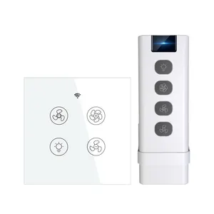 New WiFi RF Smart Ceiling Fan Light 2/3 Way Control Smart Life/Tuya APP RF Remote Speed Control with Google Home