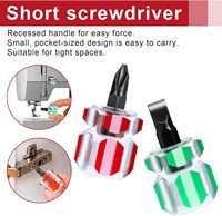Mini tournevis court pour machine à coudre avec tête plate et tête cruciforme, petits outils et accessoires de couture