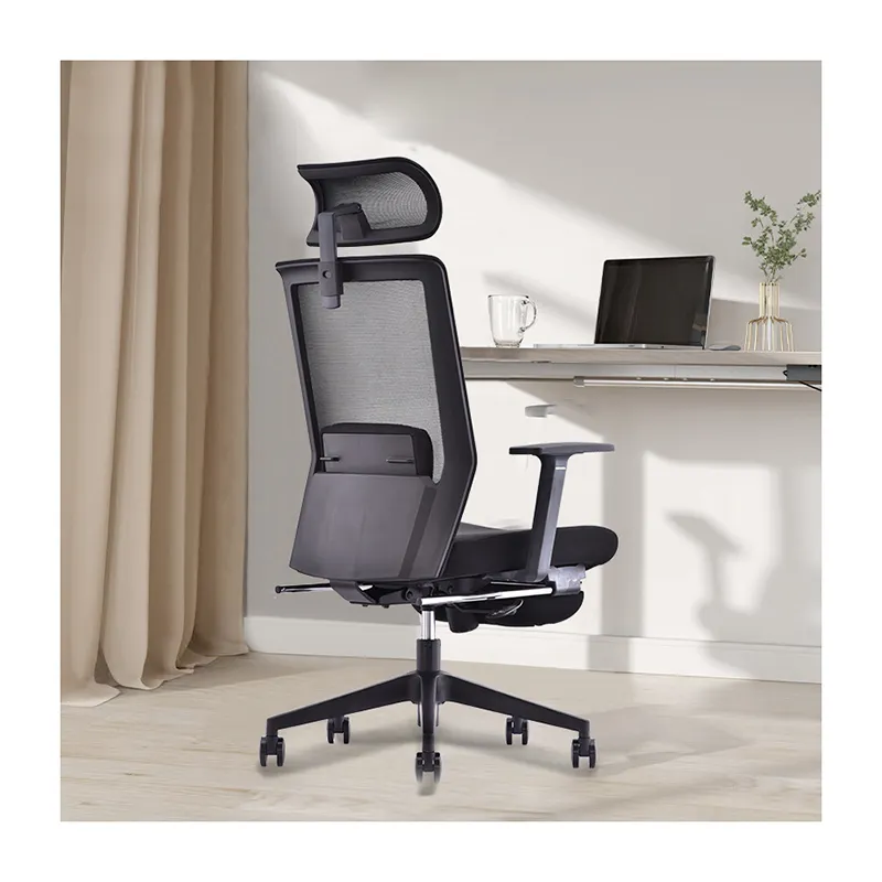 Adjustable Lumbar Support Comfortable With Footrest Lumbar Support Ergonomic Executive Mesh Manager Office Chair