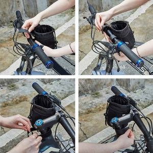 Échantillon Gratuit : Support de Bouteille d'Eau pour Vélo à 4 Sangles avec Boucle de Serrage, Porte-Gobelet de Guidon de Vélo avec Filet - Product Image 5