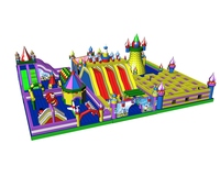 Château gonflable commercial d'extérieur pour enfants, avec toboggan, pour fêtes et événements
