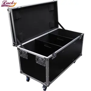 Flight Zone Utility Trunk Touring Case with Wheels Caster Stacking Plates and Dividers