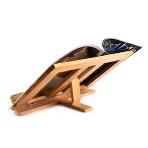 Étagère de lecture en bois massif, réglable, pliable, en bois de caoutchouc, <span class=keywords><strong>tablette</strong></span>, ordinateur portable, étagère en bois portable - Product Image 3