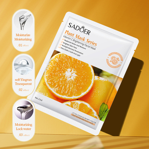 Bán Buôn Tùy Chỉnh Vitamin C Cho Tươi Cam Collagen Vẻ Đẹp Mặt Nạ Nhà Máy Bản Chất Tấm Mặt Nạ Cho Khuôn Mặt Sử Dụng - Product Image 3