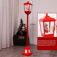 Lampadaire musical électrique de style européen 2026 avec effet de neige pour vitrine de centre commercial, décoration de salon et ornements