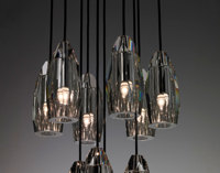 Yihao CHATELET Petit lustre circulaire moderne en laiton pour intérieur, forme ovale minimaliste pour les chambres d'hôtel, style postmoderne mi-siècle