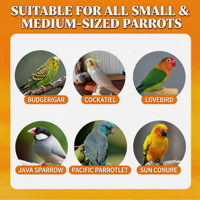 Buah dan Sayuran Alami Bernutrisi Perawatan Harian Diet Sehari-hari Pakan Pelet untuk Burung Sun Conure Cockatiel Budgie Lovebird Parrot