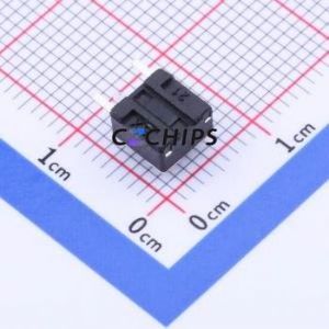 TS665B3J Tactile Switch Bent Lead Through Hole-3P,6x6mm Switch Single Pole Single Throw Round Button 2.5N Right Angle Insert - Product Image 2