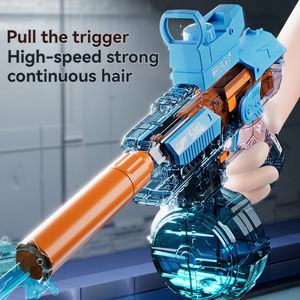 Stärkste elektrische Wasser pistole für Erwachsene Leistungs starke Wassers pritz pistole Automatisches Aufleuchten Rauch mündung Flammens pielzeug Outdoor-Sommers pielzeug - Product Image 2