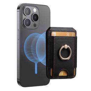 Portafoglio Magnetico in Pelle PU con Anello e Forte Magnete, Blocco RFID, Porta Carte per <span class=keywords><strong>iPhone</strong></span> Serie 17 16 15 14 13 12 - Product Image 1