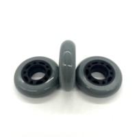 Roues de poussette pour bébé, roulettes de meubles, roulettes de chariot de courses en PU, avec impression de logo couleur personnalisée et différentes tailles