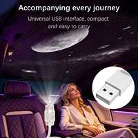 Mini projecteur galaxie USB moderne blanc chaud, lumière de nuit à rotation 360°, ciel étoilé HD, lumière d'ambiance LED RGB pour la maison, la voiture, le plafond