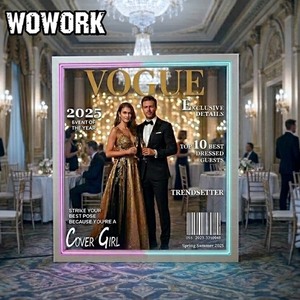 Cornice LED RGB WOWORK con Telecomando, Supporto Quadrato per <span class=keywords><strong>Sfondo</strong></span>, Decorazione per Matrimoni e Feste di Compleanno - Product Image 1