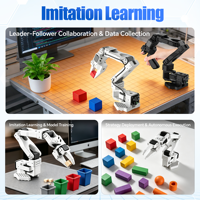 Kit de bras manipulateur robotique SO-ARM101, bras robotique IA à 6 axes compatible avec Hugging Face LeRobot ROS2 pour la recherche et l'éducation