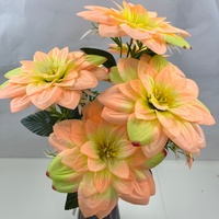 Bunga Dahlia Buatan dari Sutra untuk Dekorasi Vas Rumah dan Meja Pernikahan