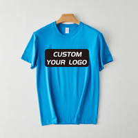 Kaus katun 100% kualitas tinggi grosir 190g versi reguler Fit Logo kustom cetak lengan pendek gaya kasual kaus putih kosong