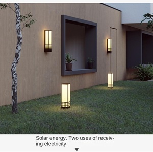 Luces Solares de Césped para Patio, Poste de Puerta de Villa, Lámpara de Cabeza, Valla de Pared Decorativa, Linterna, Jardín, Paisaje, Bolardo de Luz - Product Image 2