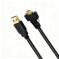 Câble de données USB 3.2 Gen 2 Type-C plaqué or avec fixation par vis, pour chaînes porte-câbles, transmission haute vitesse 10 Gbit/s, équipement de contrôle industriel, PVC