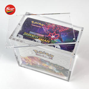 SHP Résistance aux UV <span class=keywords><strong>Pokemon</strong></span> 1st Edition Base Set Booster Box Case Clear Original <span class=keywords><strong>Pokemon</strong></span> Booster Box Acrylique Display Case - Product Image 3