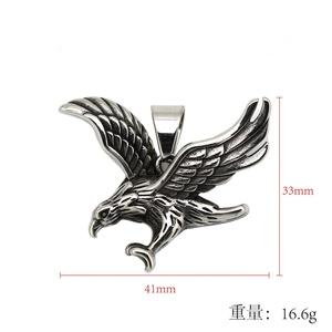 Collar Hipster Hawk para Hombre, Acero Inoxidable, Chapado en Oro Pulido, con Caja de Joyería, Colgante de Águila, Cadena 316L - Product Image 5