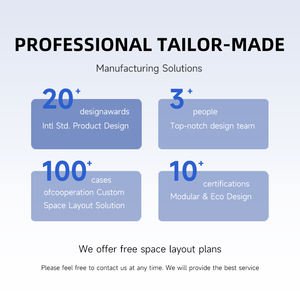 مجموعة أثاث مكتبي خشبي حديث وصديق للبيئة ومتين مع مكتب تنفيذي على شكل حرف L وخزانة - Product Image 4