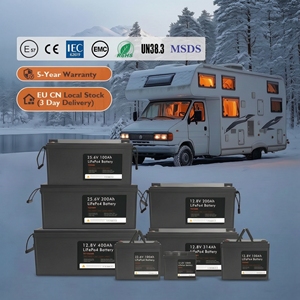 ระบบจัดการแบตเตอรี่อัจฉริยะ (Smart BMS) ลิเธียม 12V 150Ah 400Ah 300Ah 200Ah 100Ah LiFePO4 ลิเธียมไอรอนฟอสเฟต 12V 100Ah แบตเตอรี่ลิเธียมไอออนพลังงานแสงอาทิตย์ สินค้าพร้อมส่งในสหรัฐอเมริกา - Product Image 5