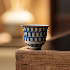 Taza individual de porcelana cilíndrica Guanlan Ru Kiln, taza de maestro personal para té Kung Fu - Product Image 4