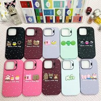 Coque de téléphone personnalisée 2026 en plastique vierge, motifs animaux mignons, adorables animaux de dessin animé, fleurs et nœuds, pour mobile