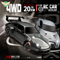 Voitures de drift RC YF à l'échelle 1:24, en plastique, 4 canaux, 20 km/h, télécommandées, 4 roues motrices, 2,4 GHz, mini voitures RC pour garçons, cadeaux