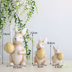 Pasqua casa vacanze divertenti tazze di uova di coniglio in ceramica statuetta decorazione Desktop - Product Image 6
