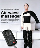 Bottes de récupération pour les jambes LEMESY à compression d'air portable, contrôle manuel filaire, modes de massage personnalisés multiples, pour le sport