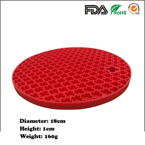Silicone Soft Cross Texture Heat Insulation Jar Opener Pot Hold Round HoneyComb Square <b>Trivet</b> Mat Pad - Product Image 4