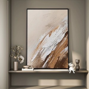 Abstract Oil <b>Painting</b> Rectangle Black <b>Frame</b> Handmade Modern Minimalist Living Room Sofa Background Wall Art - Product Image 4