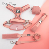 Harnais tactique pour chien de haute qualité rembourré en maille minimaliste grand harnais pour chien en velours côtelé facile à utiliser harnais pour gilet pour chien avec laisse