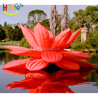 Fleur de lotus gonflable géante de haute qualité, décoration pour mariage/événement de parc en plein air