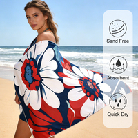 Serviette de plage pour enfant Eastsunshine imprimée, moderne, légère, en microfibre de daim, séchage rapide, compacte, résistante au sable, pour piscine et salle de sport