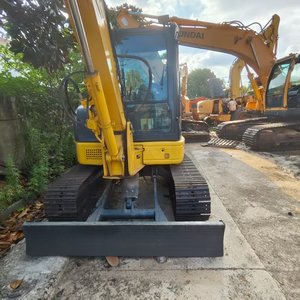 Máquina de alta potencia usada Mini excavadora 5,5 toneladas Japón Komatsu PC55MR pequeña excavadora sobre orugas componentes de núcleo engranaje para la venta - Product Image 3