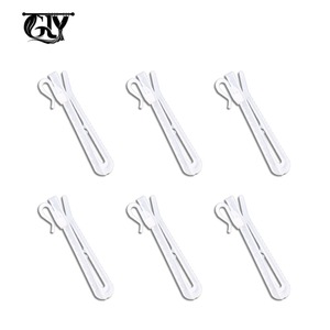Ensemble de <span class=keywords><strong>crochets</strong></span> de <span class=keywords><strong>rail</strong></span> en plastique blanc POM, <span class=keywords><strong>crochets</strong></span> de rideau en plastique avec ajusteur durable - Blanc - Product Image 1