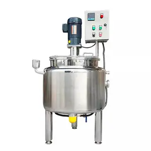 Reactor Vertical Sanitario de Acero Inoxidable, Capacidad de 100L, Mezclador de Líquidos Cosméticos, Bomba PLC Semiautomática, Estándar GMP - Product Image 1