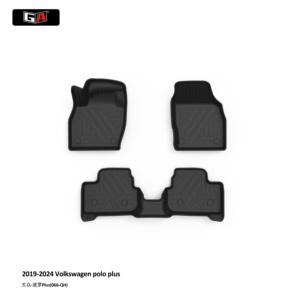 GA 3D TPE Eco Mat adatto per Volkswagen <span class=keywords><strong>POLO</strong></span> Plus 2019-2024 con copertura alta antiscivolo facile da pulire <span class=keywords><strong>tappetini</strong></span> per auto tappeti - Product Image 1