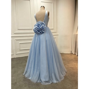 <span class=keywords><strong>Abiti</strong></span> <span class=keywords><strong>da</strong></span> <span class=keywords><strong>Damigella</strong></span> in Raso all'Ingrosso, Vestiti <span class=keywords><strong>da</strong></span> Principessa Blu con Grande Fiocco <span class=keywords><strong>per</strong></span> Bambine - Product Image 5