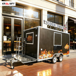 Remolque de cocina móvil cuadrado con certificación DOT VIN CE, totalmente equipado con horno para pizza y parrilla para hamburguesas, para camión de comida rápida. - Product Image 1