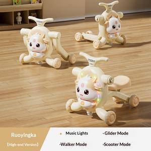 Andador Musical Multifuncional 4 en 1 <span class=keywords><strong>para</strong></span> Bebés, Juguetes Educativos, Carro de Paseo, Scooter, Andador con Ruedas Ajustables - Product Image 5