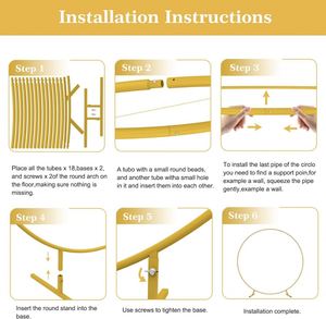 8.2ft Stable Round <b>Balloon</b> Arch Bracket for Wedding Valentine's Day Birthday Party Baby Shower Decoration - Product Image 4