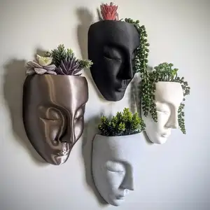 Face Planter, Head Hanging Wall Pot, Wall Art