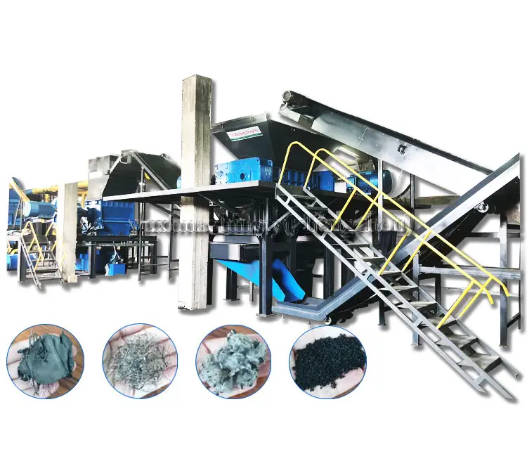 Newest Design Waste Tyre Recycling Machine For Rubber Powder Scrap Tire Recycle Machine Line