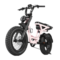Vélo électrique à suspension intégrale Eu Us Au avec pneus larges, batterie 48V 25Ah, moteur 250W, cadre en alliage d'aluminium de 20 pouces, longue autonomie