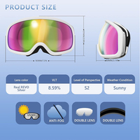 Gafas de Esquí YL SKI300 Personalizables y Ventiladas con Revestimiento REVO y Película Interior Antivaho para Entusiastas de la Nieve Adultos